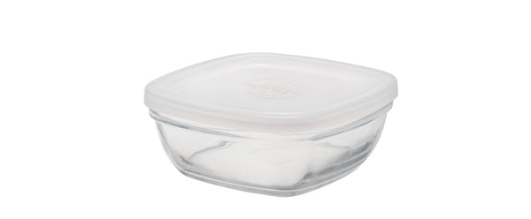 Freshbox - Boite de conservation transparente carrée avec Couvercle Translucide