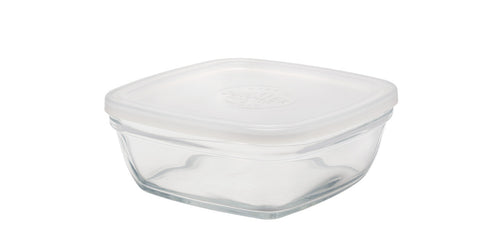 Freshbox - Boite de conservation transparente carrée avec Couvercle Translucide