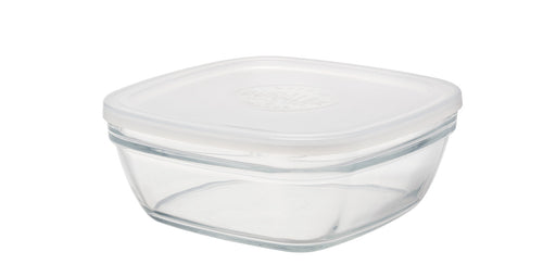 Freshbox - Boite de conservation transparente carrée avec Couvercle Translucide