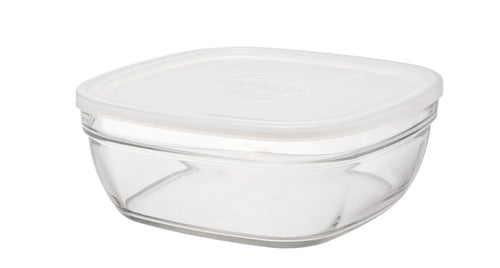 Freshbox - Boite de conservation transparente carrée avec Couvercle Translucide