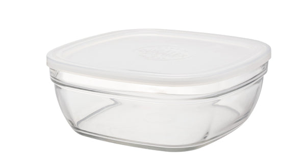 Freshbox - Boite de conservation transparente carrée avec Couvercle Translucide