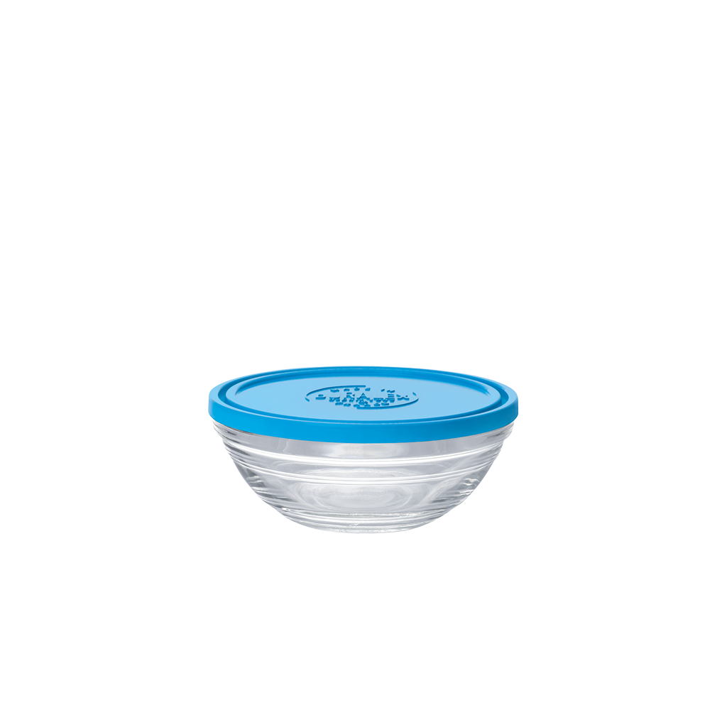 Freshbox - Boite de conservation ronde couvercle bleu 31cl