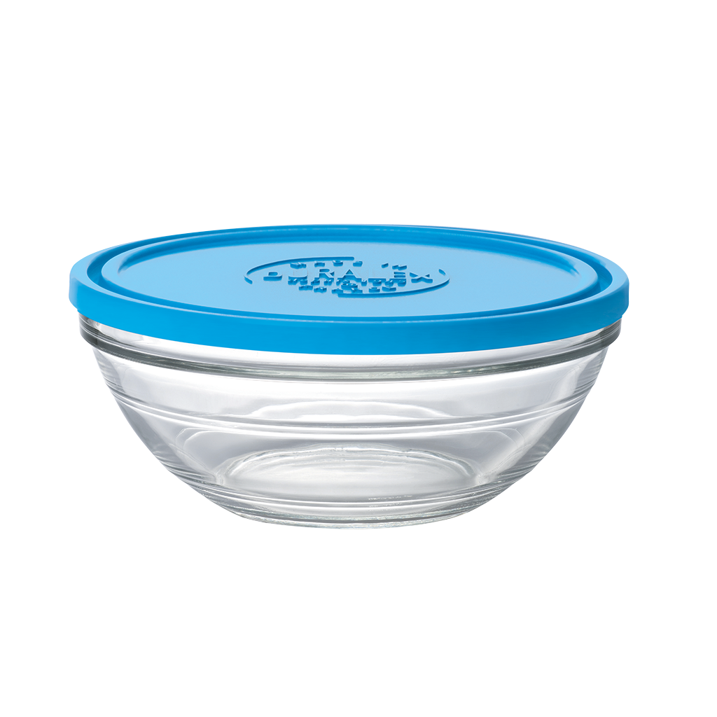 Freshbox - Boite de conservation ronde couvercle bleu 2,4L