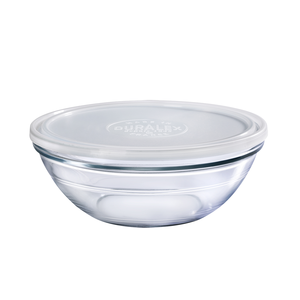 Freshbox - Boite de conservation ronde couvercle blanc 2,4L