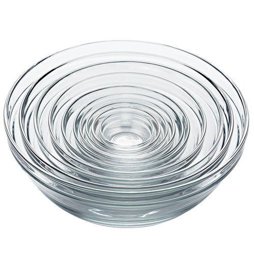 Set de saladier en verre transparent Empilable Le Gigogne®