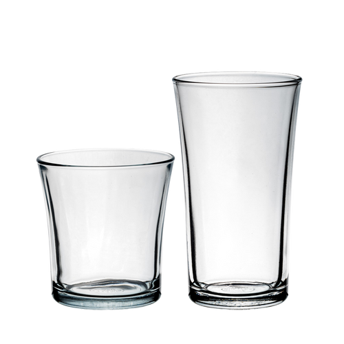 Lys - Set 12 verres - Verre bas 21 cl et verre haut 28 cl (Lot de 12)