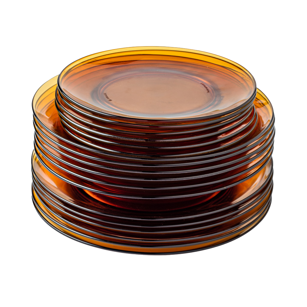 Lys - Set 18 pièces Assiettes en verre transparent - Vermeil - Duralex® Boutique