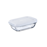 Freshbox - Boite de conservation rectangulaire couvercle blanc 39cl