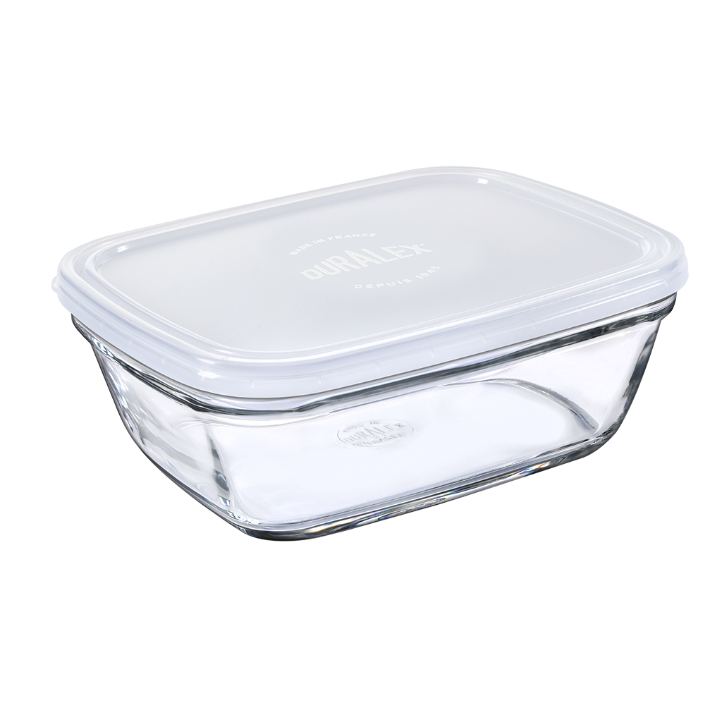 Freshbox - Boite de conservation rectangulaire couvercle blanc 1,65L