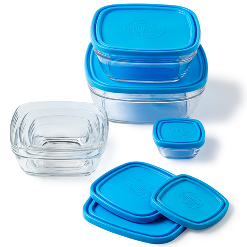 Freshbox - Set de 6 Boites de conservation transparentes carrées multi-tailles [MM]