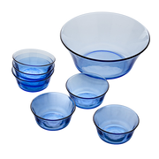 Lys - Saladier (2.2L) et petites coupelles de service (25cl) / Marine