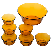 Lys - Saladier (2.2L) et petites coupelles de service (25cl) / Vermeil